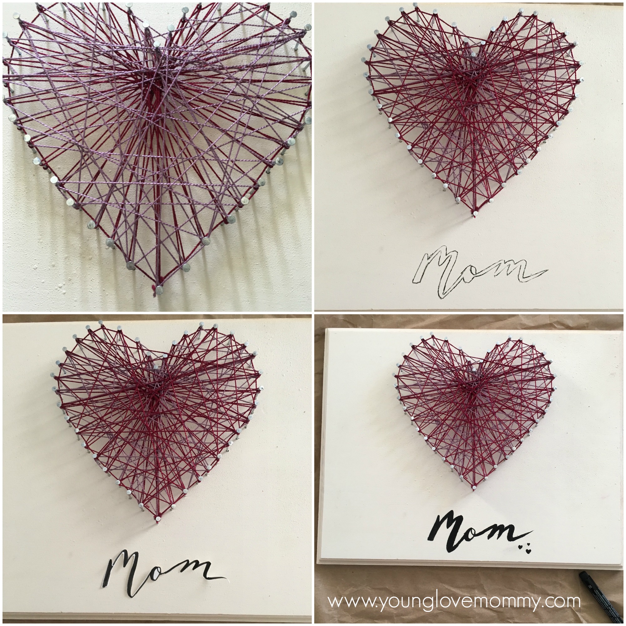 Mothers Day String Art Craft Young Love Mommy